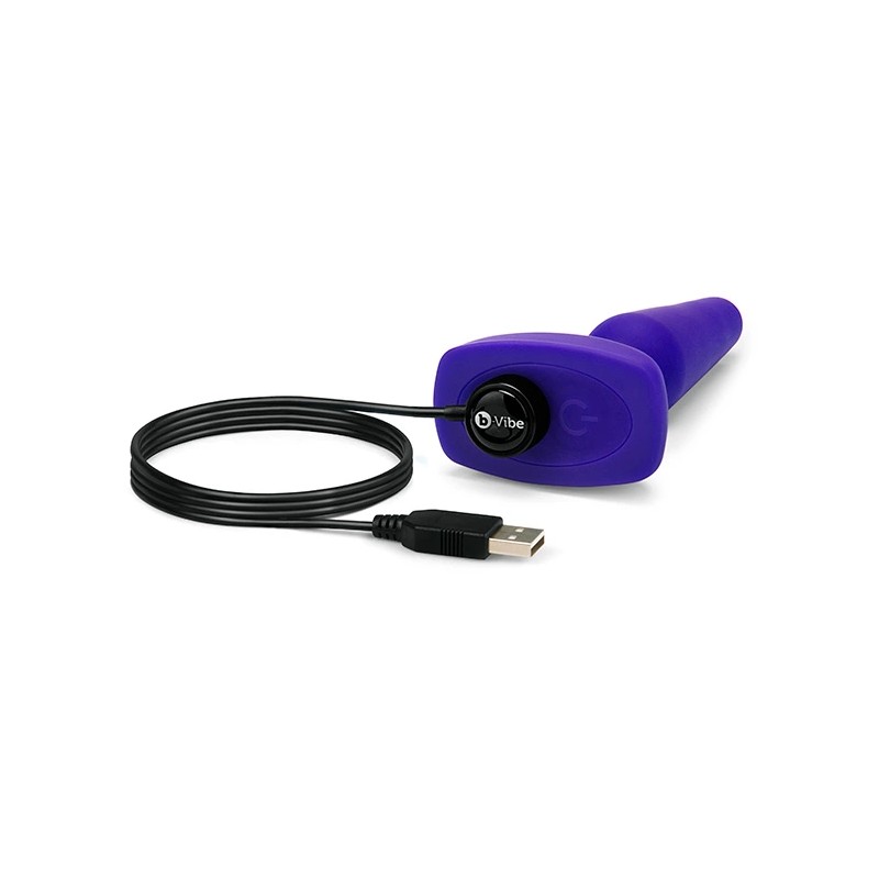 Zdalnie sterowany plug analny - B-Vibe Trio Plug Purple